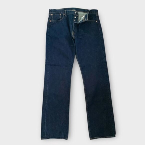 Levis 501 Straight Leg Button Fly Jeans - Picture 1 of 8